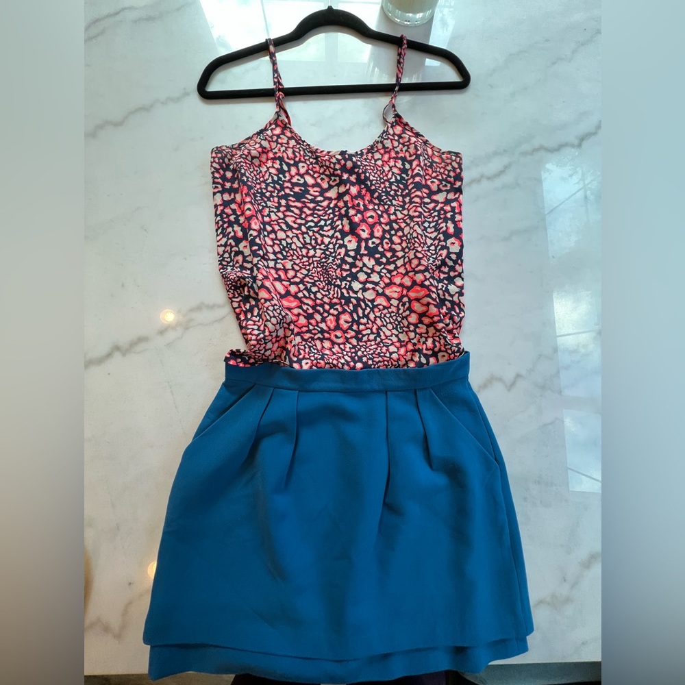 Tank top “TopShop” neon leopard print tank
